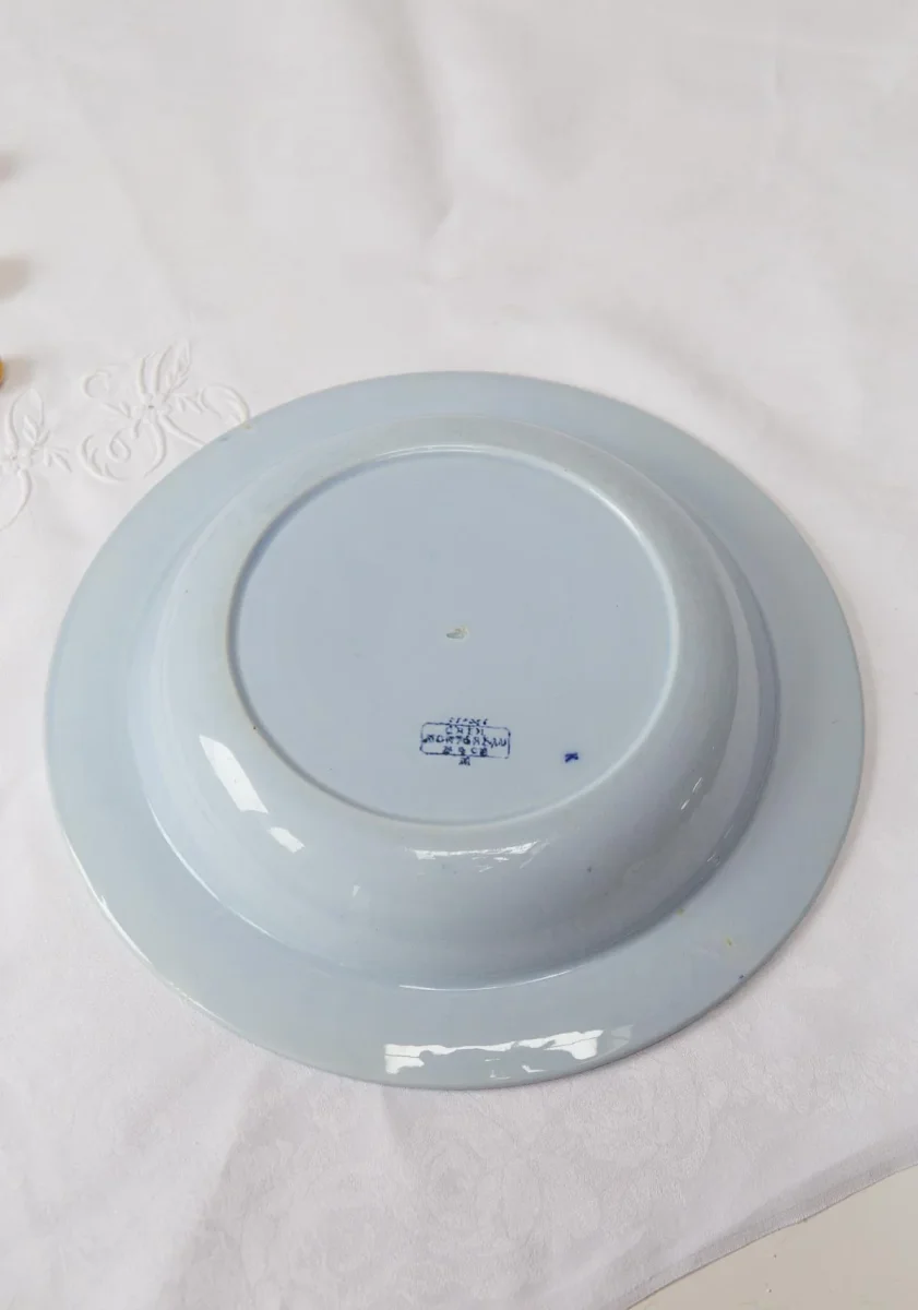 Antigua fuente honda Japon Creil Montereau (⌀ 28 cm) - Imagen 5