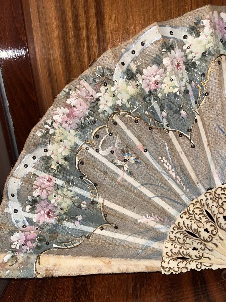 HV10317 ANTIGUO ABANICO DE HUESO - Imagen 3